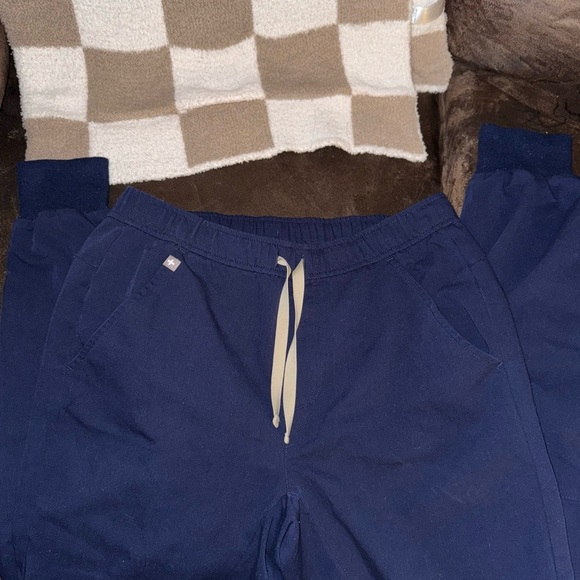 Figs High Waisted Navy Track Pants - Picture 3 of 6